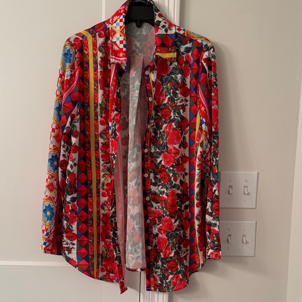 PrettyLittleThing Multicolor Patterned Shirt - image 1